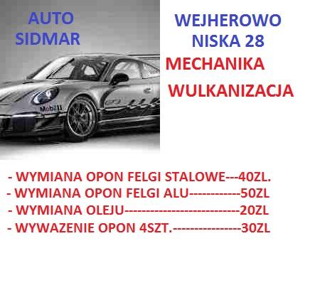 Opony Wulkanizacja Auto Sidmar Mechanika Wulkanizacja Wejherowo